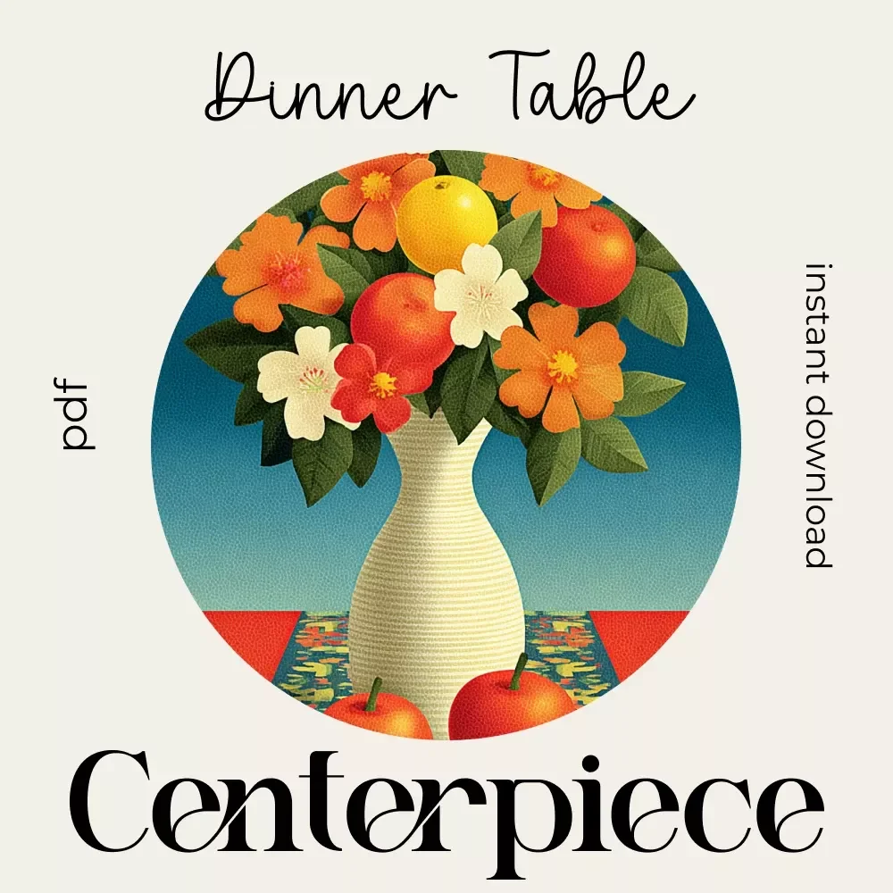 Dinner Table Centerpiece Checklist – Printable Dining Decor Planner, Centerpiece Ideas for Dinner Table Guide, Table Styling & Hosting Tool