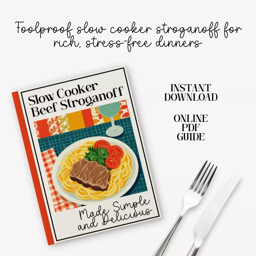 Slow Cooker Beef Stroganoff Made Simple and Delicious Guide, Comfort Food eBook, Weeknight Dinner Planner