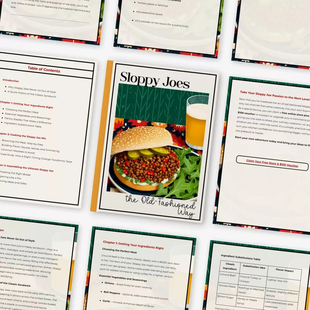Sloppy Joes the Old-Fashioned Way – Classic Comfort Food Guide | How to Cook Sloppy Joes the Old Fashioned Way | Vintage Family Recipe eBook