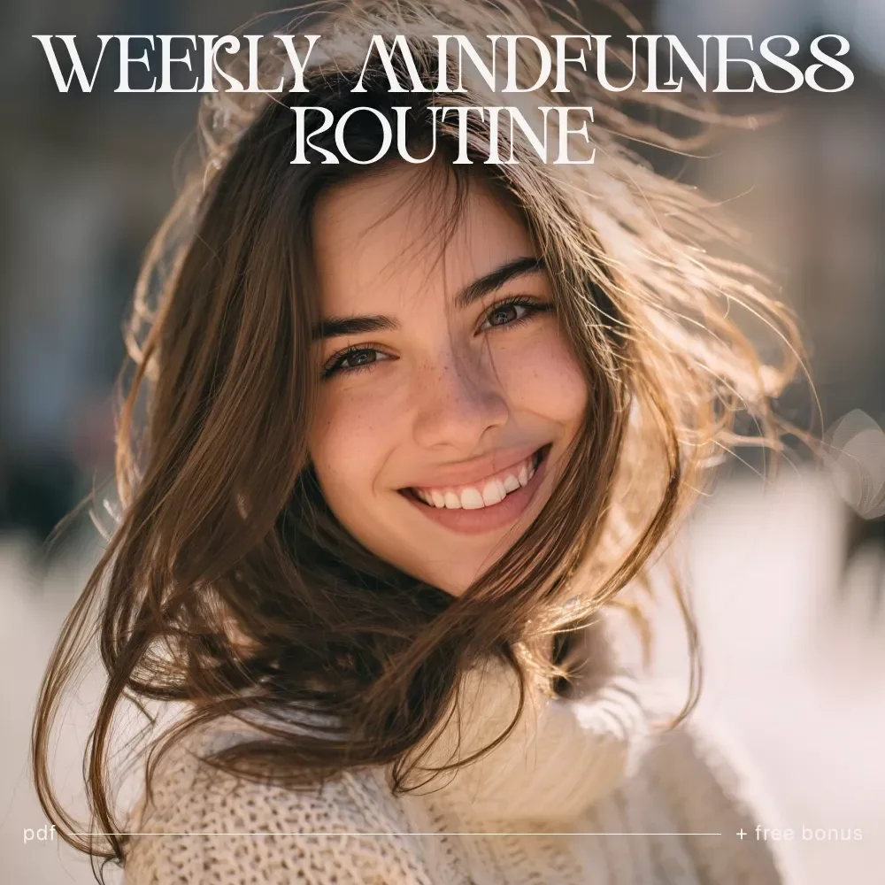 Weekly Mindfulness Routine Checklist | Simple Weekly Mindfulness Routine Planner | Printable + Digital Self Care Tool
