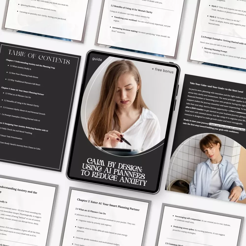 Calm by Design: Using AI Planners to Reduce Anxiety – The Ultimate AI Planner to Reduce Anxiety Guide, eBook & Checklist for Stress-Free Living