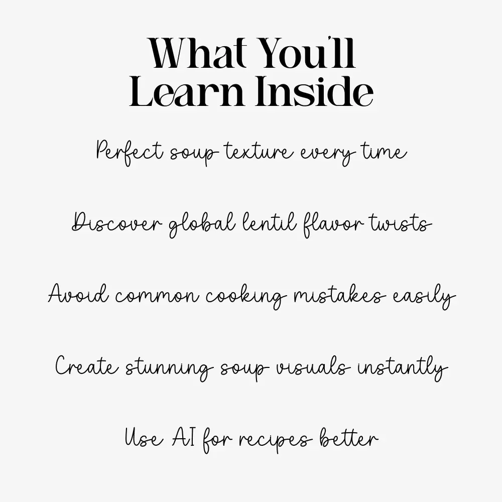 Lentil Soup Magic | Cozy Comfort Food Guide + lentil soup recipe | Easy Healthy Meal Planner PDF