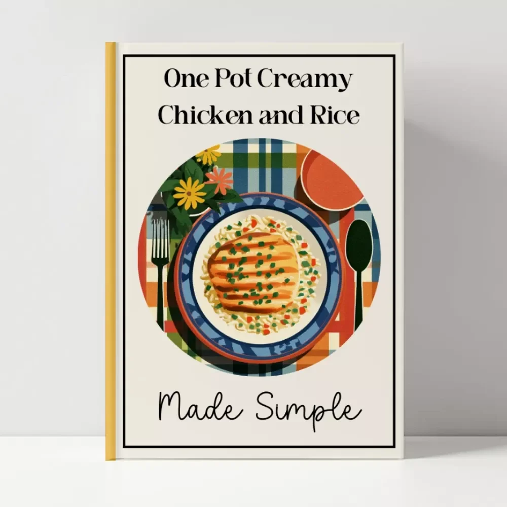 One Pot Creamy Chicken and Rice Made Simple | Easy Weeknight Dinner Guide | one skillet creamy chicken and rice recipe | Digital Cookbook PDF