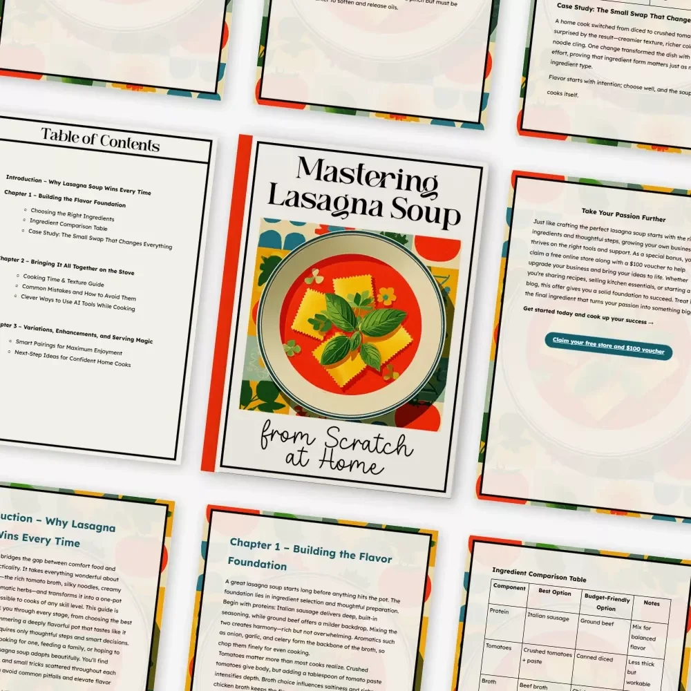 Mastering Lasagna Soup from Scratch at Home | how to make lasagna soup at home Digital Guide, Cozy Dinner Recipe Ebook, Step-by-Step Cooking PDF