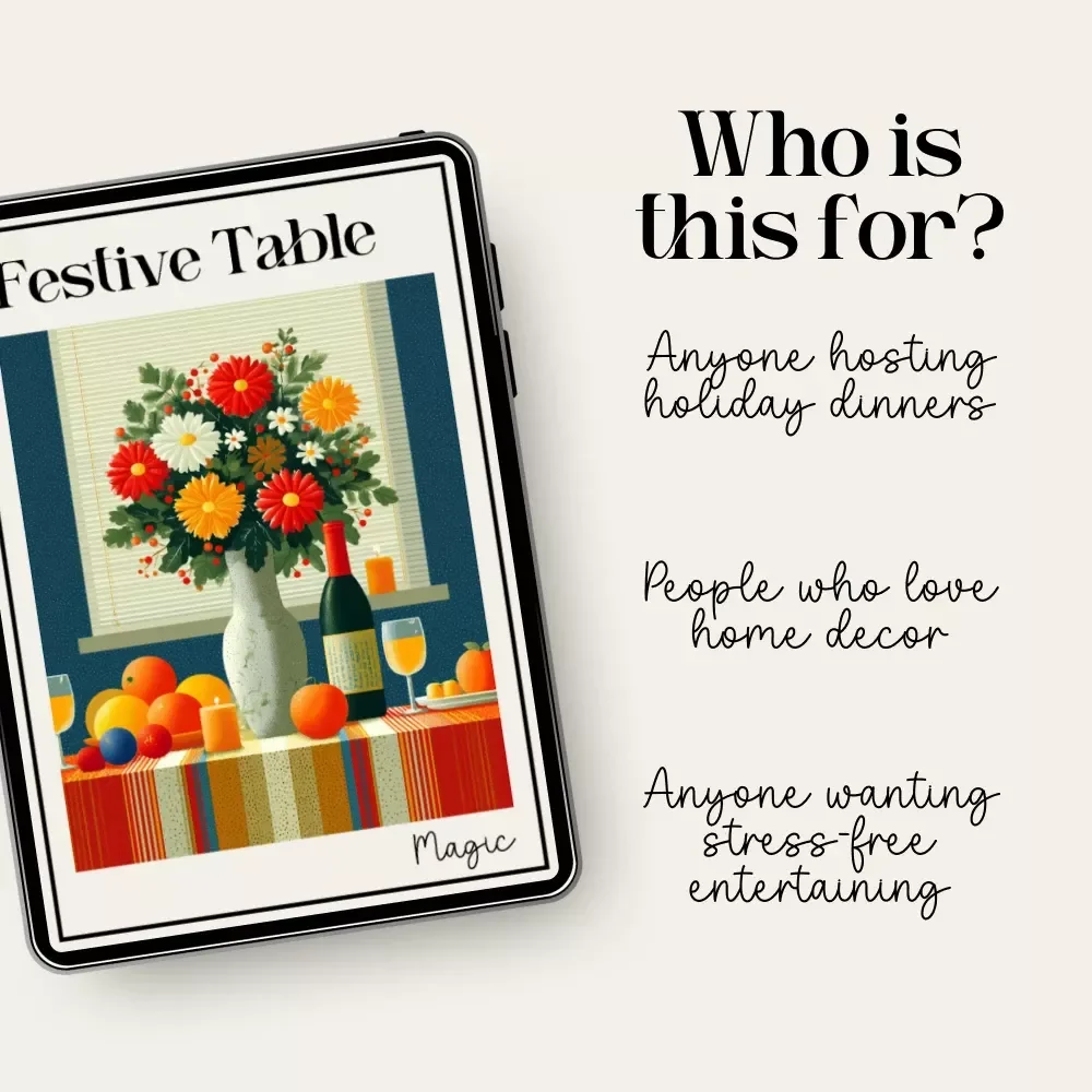 Festive Table Magic – Christmas Table Decorations Checklist | Holiday Tablescape Planner | Instant Download