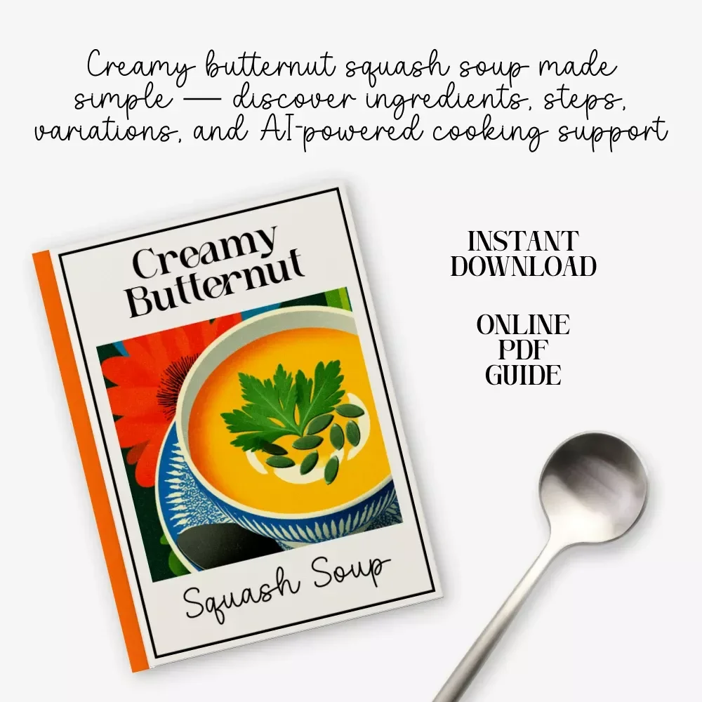 Creamy Butternut Squash Soup Guide | Cozy Kitchen eBook for Comfort Food Lovers | Learn to Make Comfort Food Butternut Squash Soup with Cream