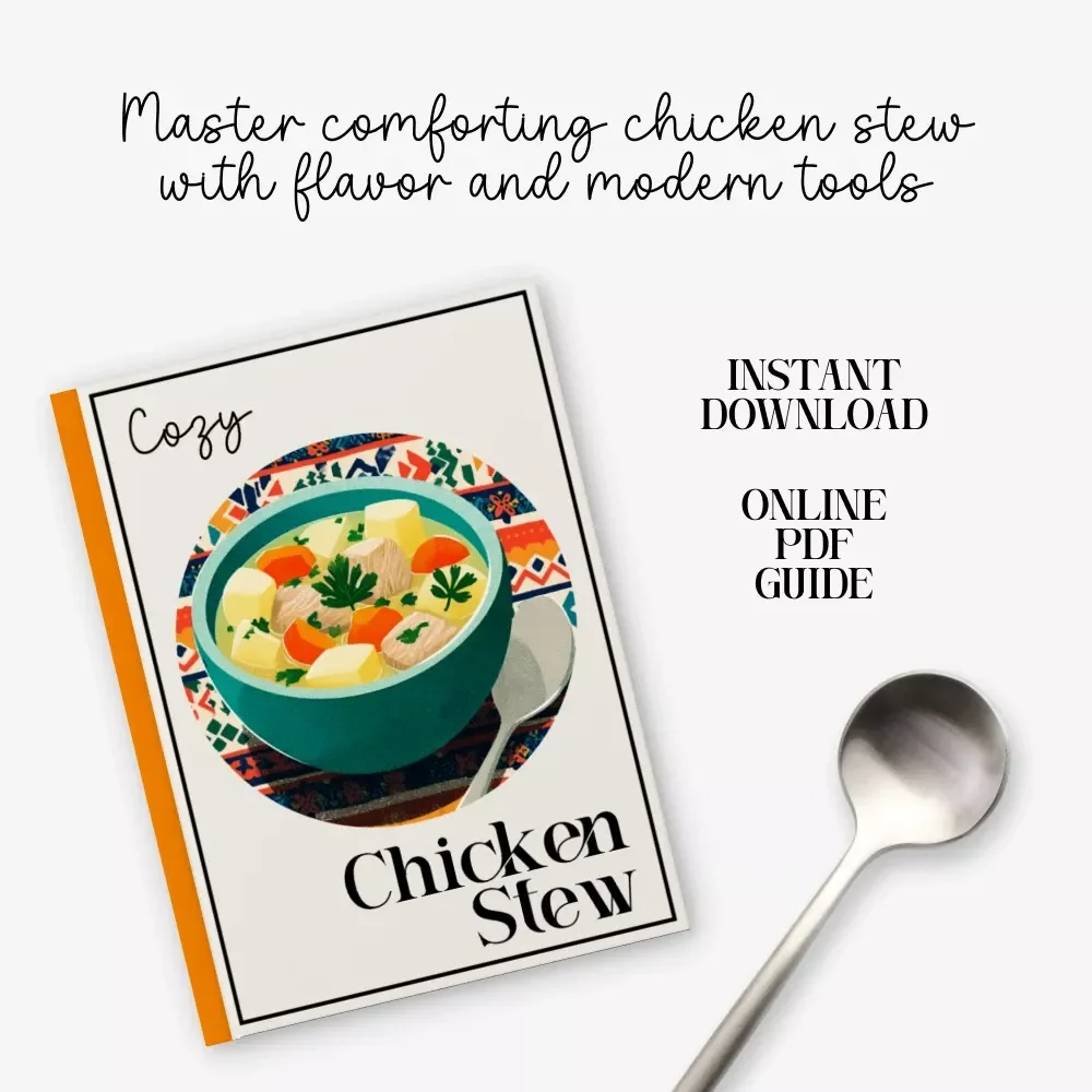 Cozy Chicken Stew – Comfort Food Guide | Easy Homemade chicken stew recipe eBook | Digital Download Kitchen Companion