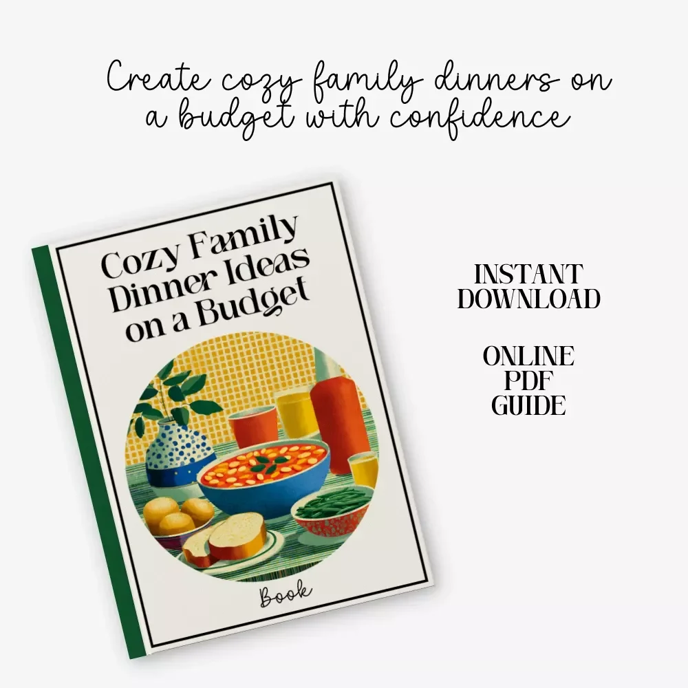 Cozy Family Dinner Ideas on a Budget | Budget-Friendly Family Meals eBook | Cozy Family Dinners Planner | Affordable Recipes Guide | Weekly Meal Planning for Families