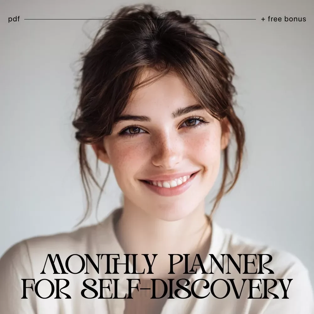 Monthly Planner for Self-Discovery | Printable Monthly Planner for Self Discovery Checklist for Personal Growth & Mindfulness