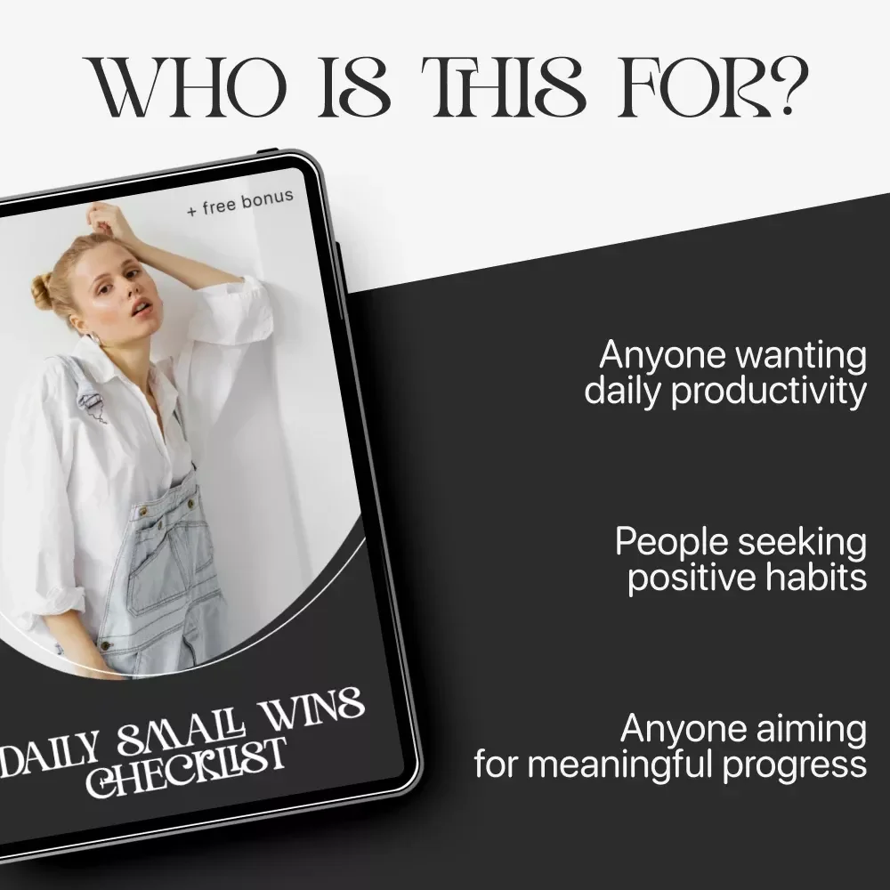 Daily Small Wins Checklist – Simple Guide on How to Notice Small Wins Daily for Productivity, Motivation, and Personal Growth