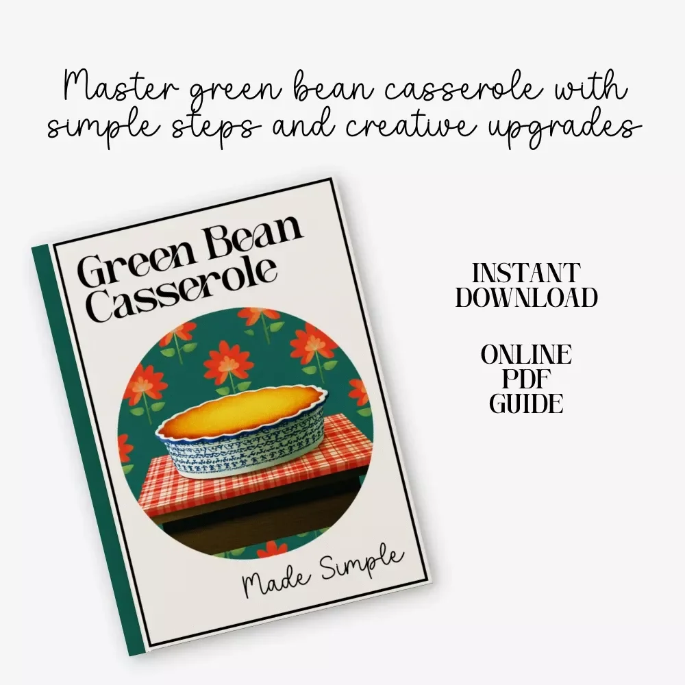 Green Bean Casserole Made Simple | Printable Recipe Guide, Holiday Cooking eBook, Easy Comfort Food Digital Download