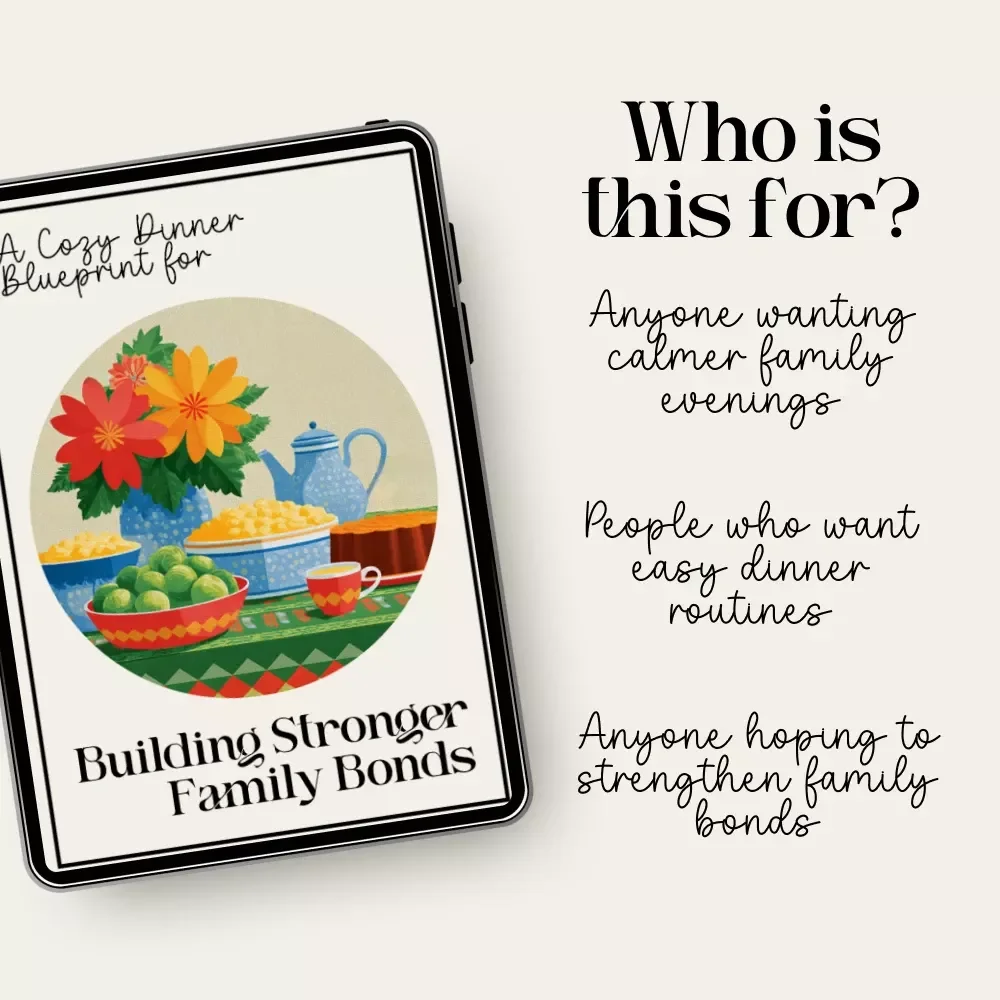 A Cozy Dinner Blueprint for Building Stronger Family Bonds | Family Dinner Guide | Cozy Meal Planning | Digital Download for Meaningful Family Connection