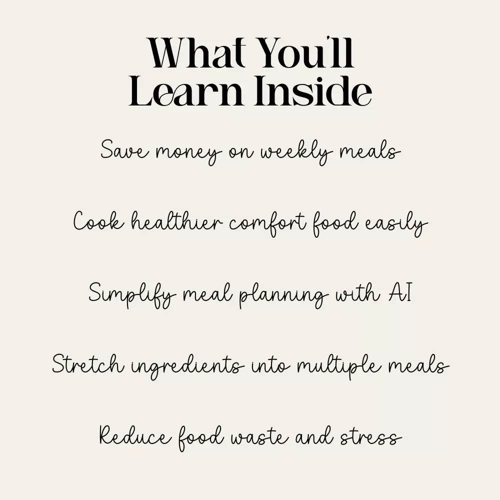 Heartwarming Meals Made Simple and Smart – Budget Cooking Guide, Healthy Comfort Food Ideas on a Budget, Smart Meal Planning with AI, Printable Digital Download