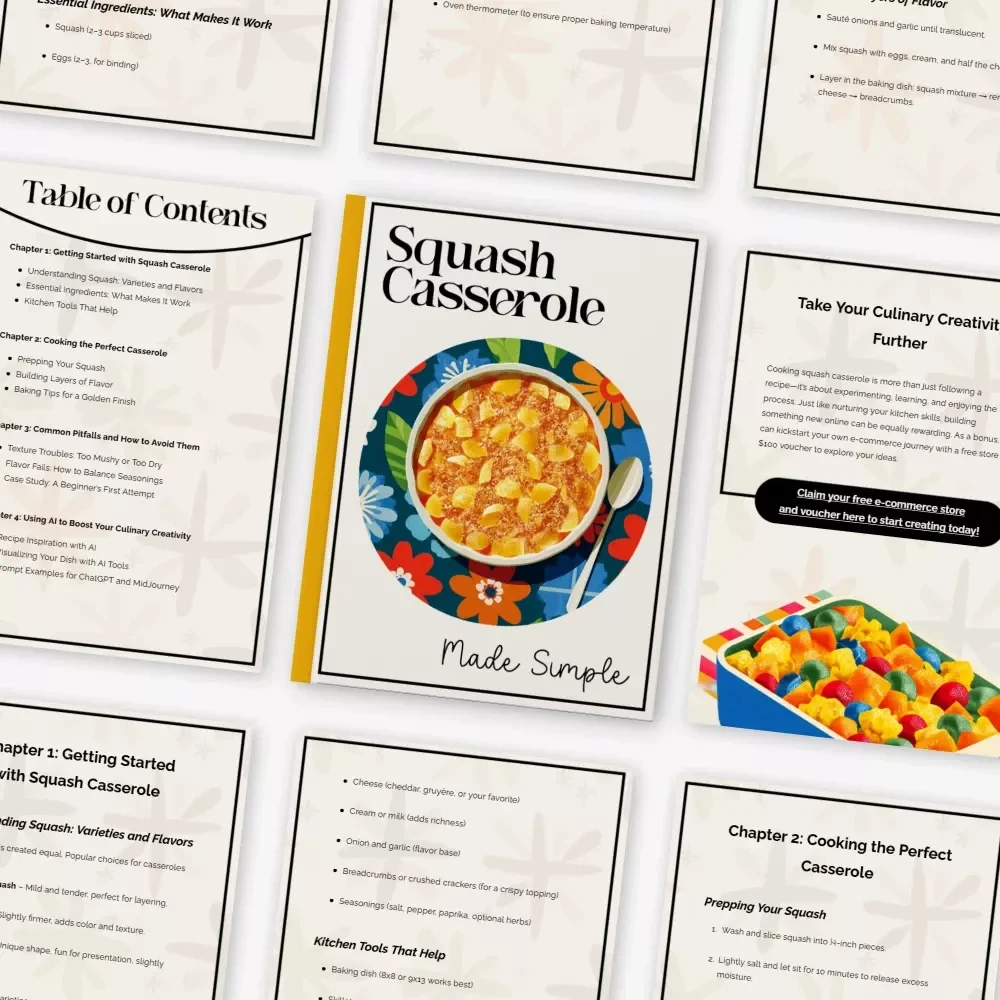 Squash Casserole Made Simple – Easy Squash Casserole Recipe Guide for Beginners, Busy Families, and Home Cooks | Instant Digital Download