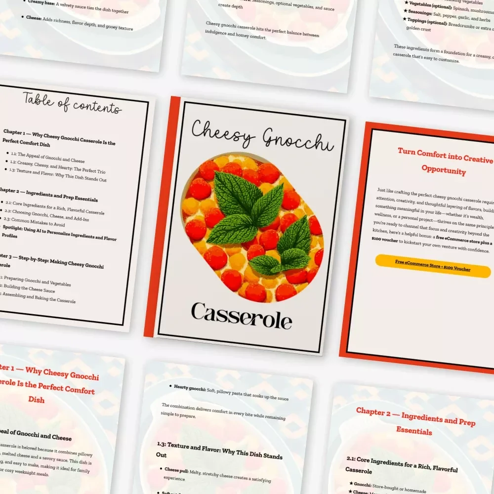 Cheesy Gnocchi Casserole – Complete Comfort Food Guide | How to Make Cheesy Gnocchi Casserole at Home | Easy Family Dinner eBook