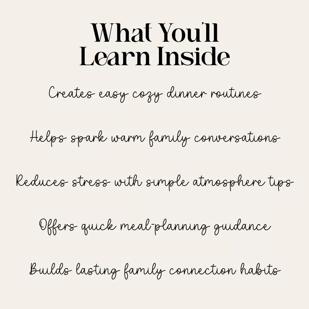 A Cozy Dinner Blueprint for Building Stronger Family Bonds | Family Dinner Guide | Cozy Meal Planning | Digital Download for Meaningful Family Connection