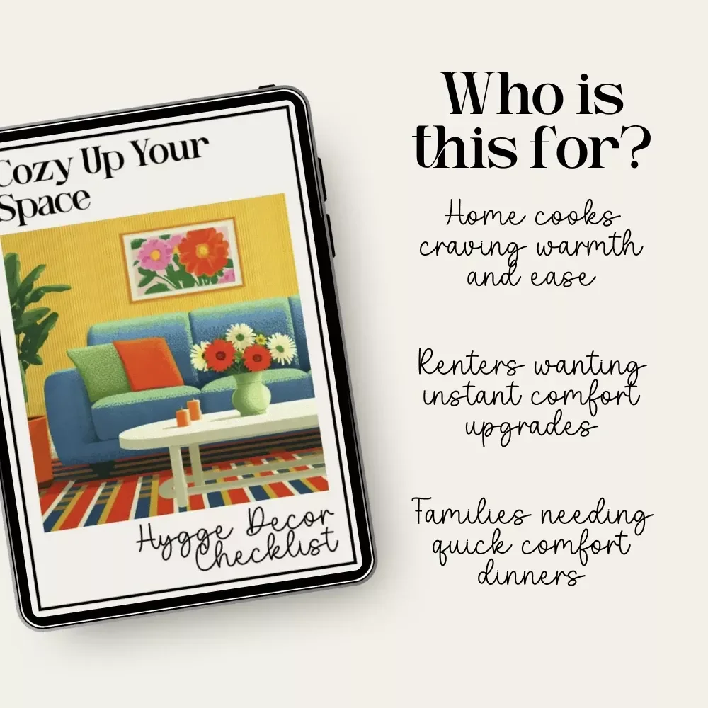 Cozy Up Your Space - Hygge Decor Checklist | Printable Home Styling Guide | Digital Download for Hygge Decor Ideas & Cozy Living Inspiration