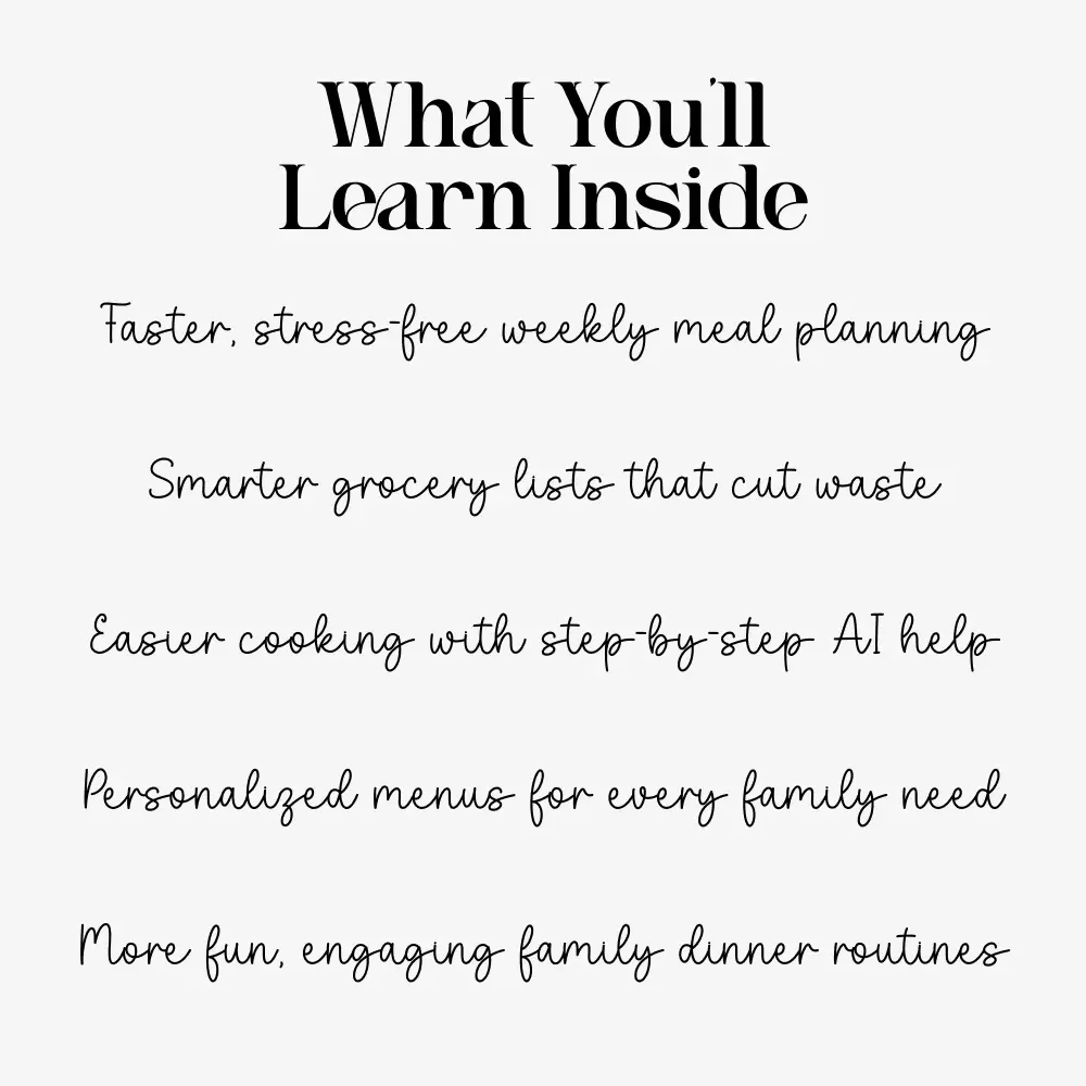 AI Family Dinner Planner | Digital eBook | Smart Meal Planning Guide Using AI | Family-Friendly Menu Builder | Printable Meal Prep Guide | ai family dinner planner