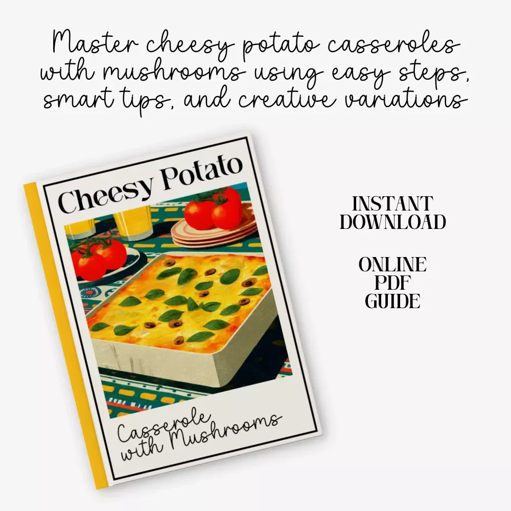Cheesy Potato Casserole with Mushrooms | Ultimate Guide for Home Cooks | Easy Steps & how to make cheesy potato casserole with mushrooms | Printable eBook-Style Digital Download