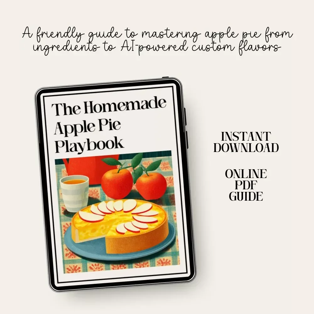 The Homemade Apple Pie Playbook – Ultimate Guide for Bakers | Printable Digital Download for Beginners & Home Cooks | Learn How to Make Apple Pie with Step-by-Step Tips