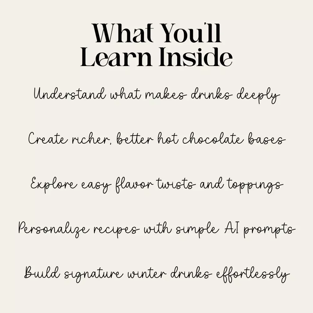 The Cozy Hot Chocolate Handbook | Comforting Hot Chocolate Recipes & Guide | How to Make Comforting Hot Chocolate | Digital Download