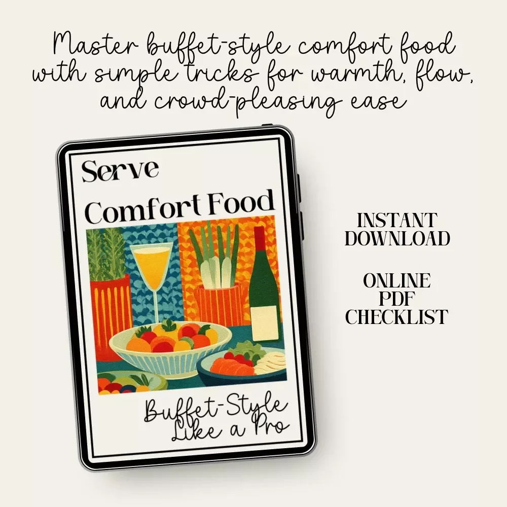 Serve Comfort Food Buffet-Style Like a Pro | Printable Checklist for Easy Hosting, Party Planning, & Tips for Serving Comfort Food Buffet Style