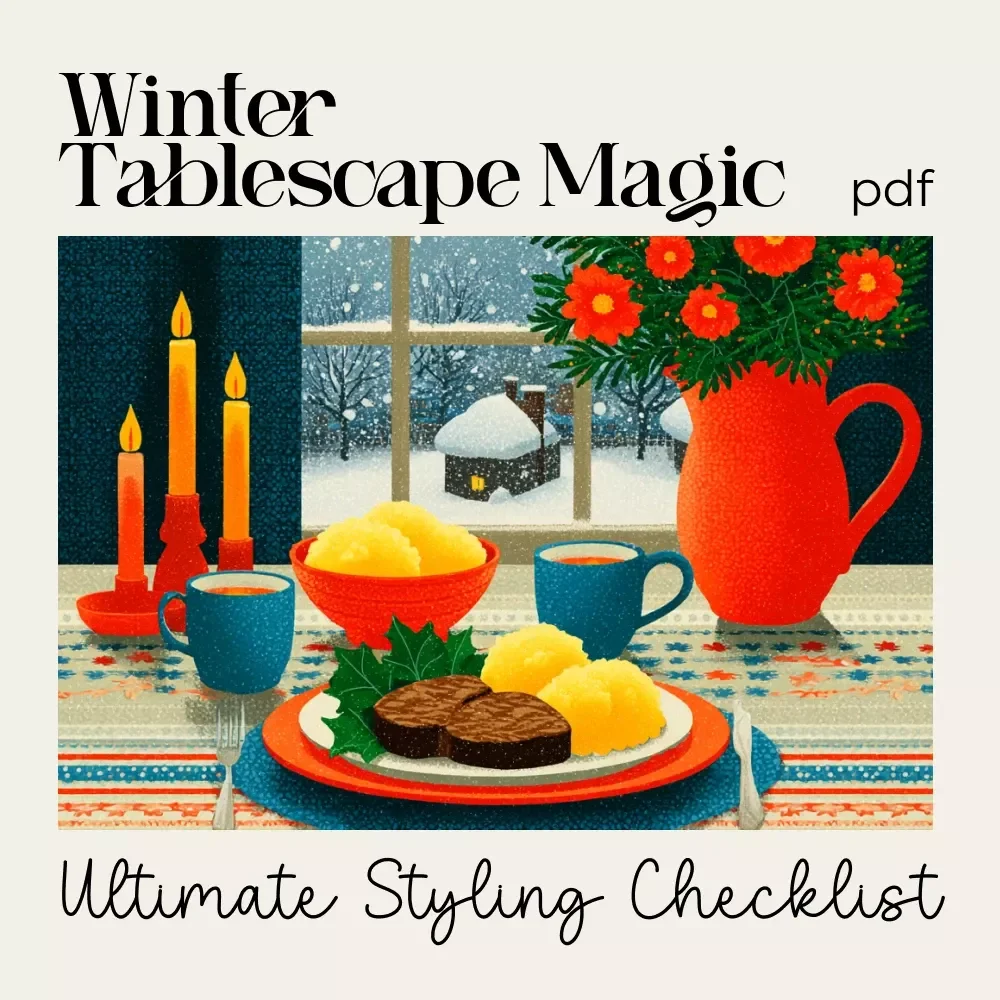 Winter Tablescape Magic: Your Ultimate Styling Checklist – Cozy Holiday Decor Guide for How to Style a Winter Tablescape, Table Setting eBook, Festive Dining PDF