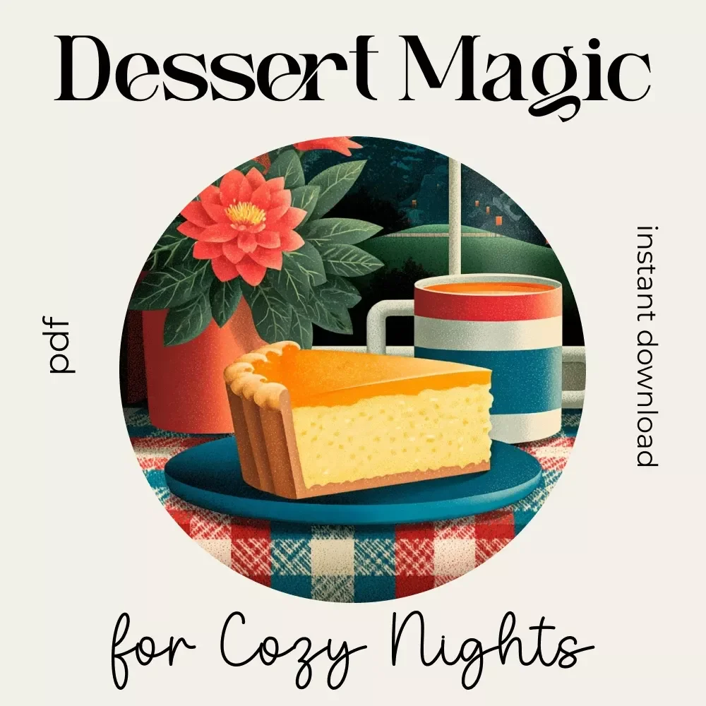 Cozy-Night Dessert Magic Checklist | Printable Digital Download for Classic Dessert Lovers | Cozy Night Baking Guide with tips for classic desserts for cozy nights
