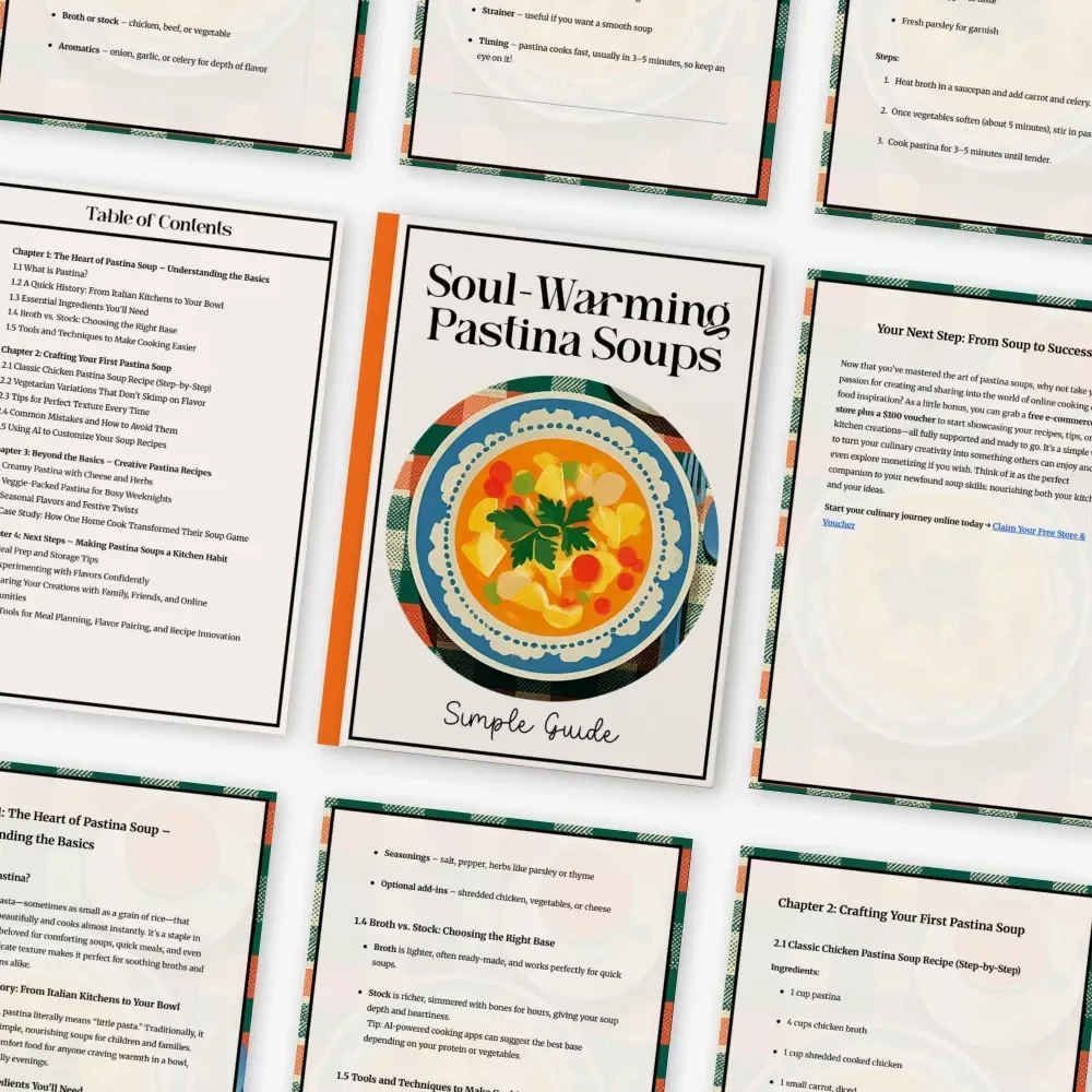 A Simple Guide to Soul-Warming Pastina Soups – Cozy Kitchen Recipes, Comfort-Food Digital Guide, How to Make Pastina Soups for Beginners & Home Cooks