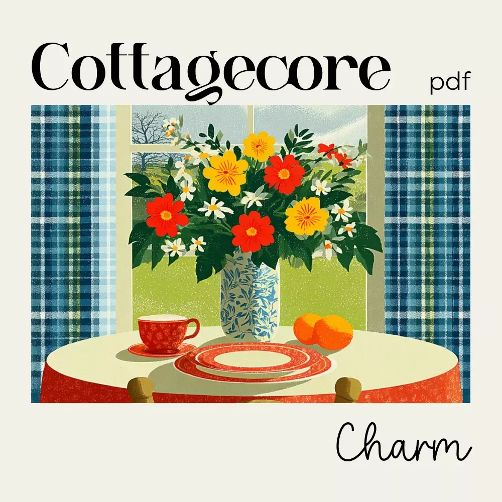 Bring Cottagecore Charm to Your Tablescape | Printable Home Decor Checklist for How to Bring Cottagecore Charm to Your Tablescape, Vintage & Floral Styling Ideas
