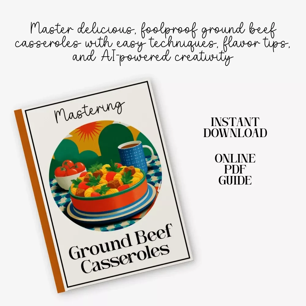Mastering Ground Beef Casseroles | Ultimate ground beef casserole recipes eBook | Digital Cookbook, Weeknight Meal Guide, Flavor Tips & AI Cooking Inspiration
