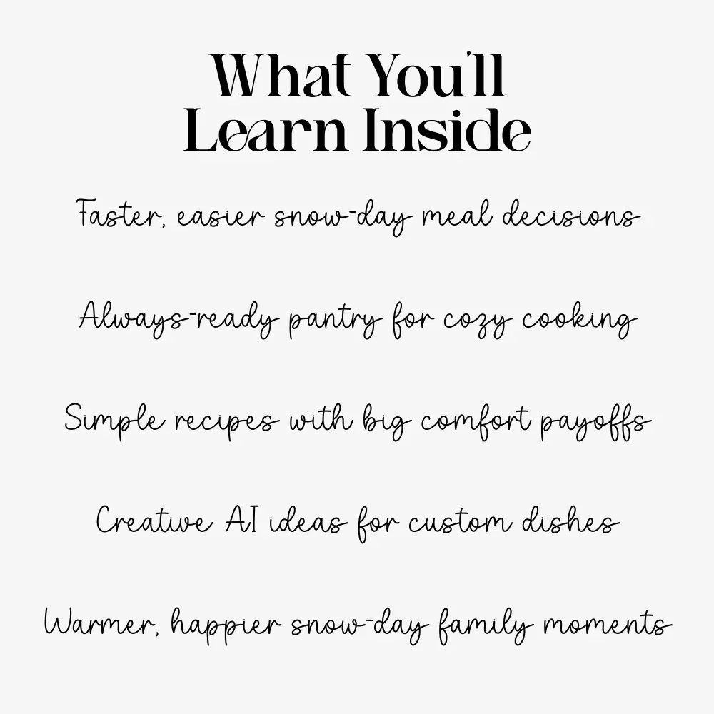 How To Make Comfort Food For Snow Days | Cozy Winter Recipes eBook | Digital Guide for Snow-Day Cooking | how to make comfort food for snow days