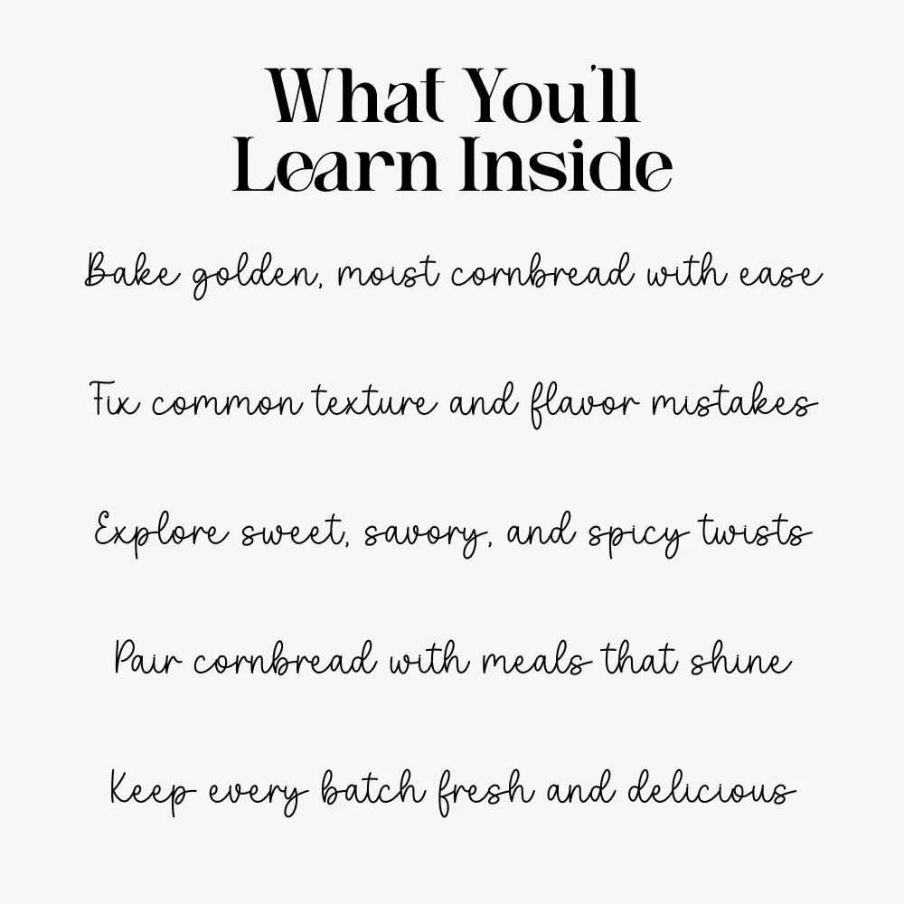 Golden Crusts & Sweet Comfort - The Cornbread Guide | Ultimate Digital Download for Perfect Cornbread Recipe, Baking Tips & Flavor Variations