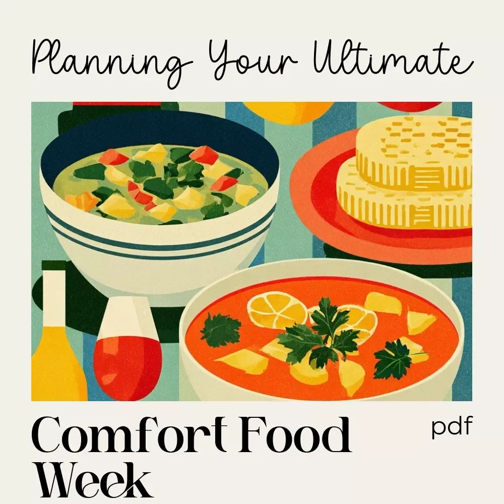 Planning Your Ultimate Comfort Food Week | Cozy Meal Prep Guide eBook for Food Lovers | Easy Menu Mapping & how to plan a comfort food week