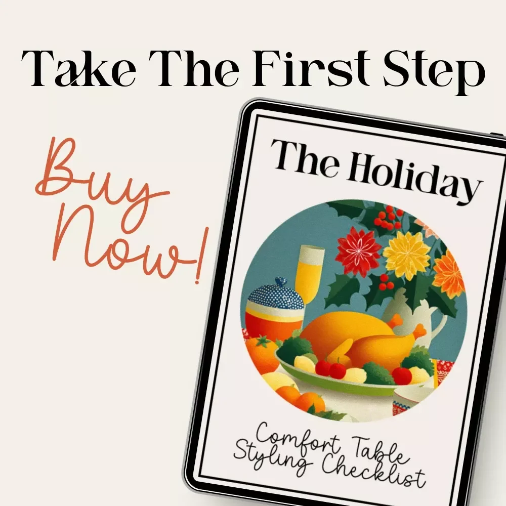 The Holiday Comfort Table Styling Checklist | Cozy Table Decor Guide for Effortless Hosting | Instant Download | How to Style a Holiday Comfort Table