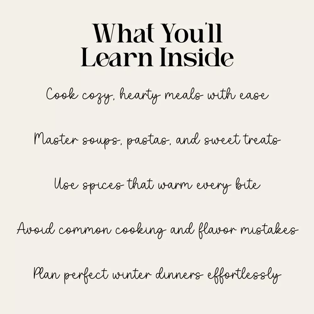 20 Winter Comfort Food Recipes to Soothe Your Soul | Cozy Digital eBook with 20 Cozy Winter Comfort Food Recipes, Hearty Meals & AI Cooking Tips