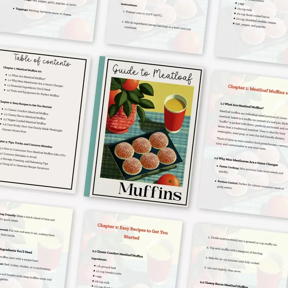 Guide to Meatloaf Muffins | Easy Step-by-Step How to Make Meatloaf Muffins eBook | Digital Cooking Guide for Beginners & Busy Families