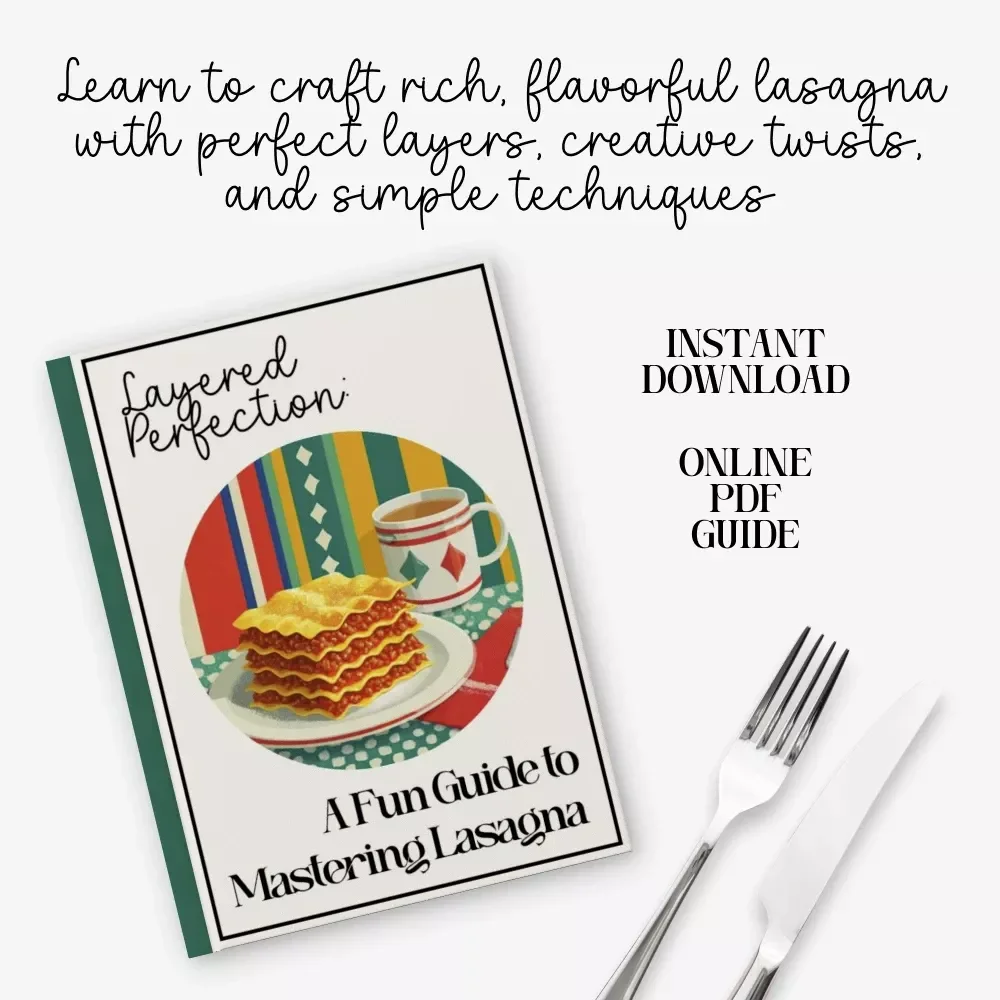 Layered Perfection: A Fun Guide to Mastering Lasagna | Step-by-Step Digital Download on How to Make Lasagna, Perfect Layers & Creative Flavor Twists