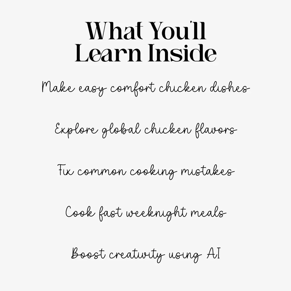 A Guide to Comfort Chicken Recipes | Cozy Digital Cookbook for Home Cooks | Easy Comfort Chicken Recipes eBook for Delicious Everyday Meals