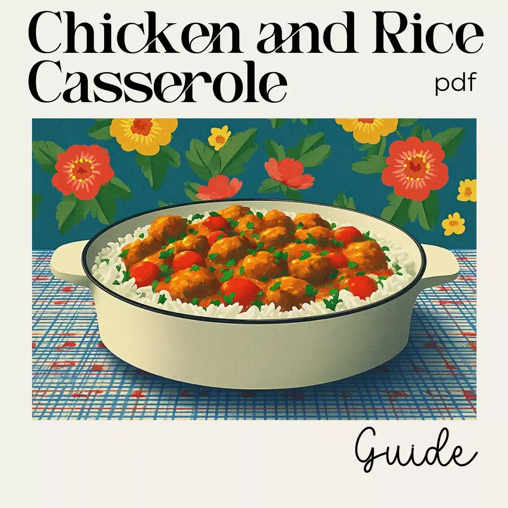 Chicken and Rice Casserole Guide – Comfort Food Recipe eBook, Beginner-Friendly Cooking Guide, Meal Prep Digital Download