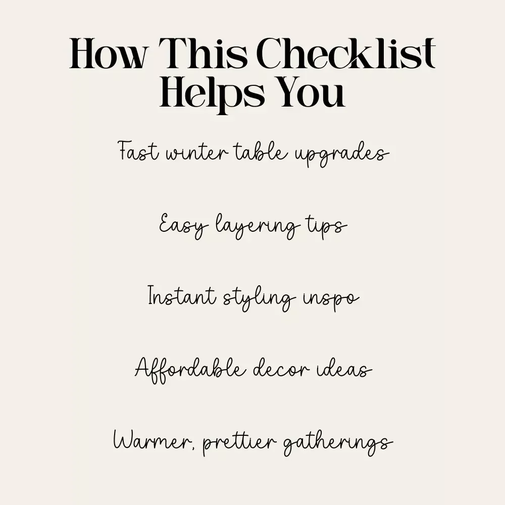 Winter Tablescape Magic: Your Ultimate Styling Checklist – Cozy Holiday Decor Guide for How to Style a Winter Tablescape, Table Setting eBook, Festive Dining PDF