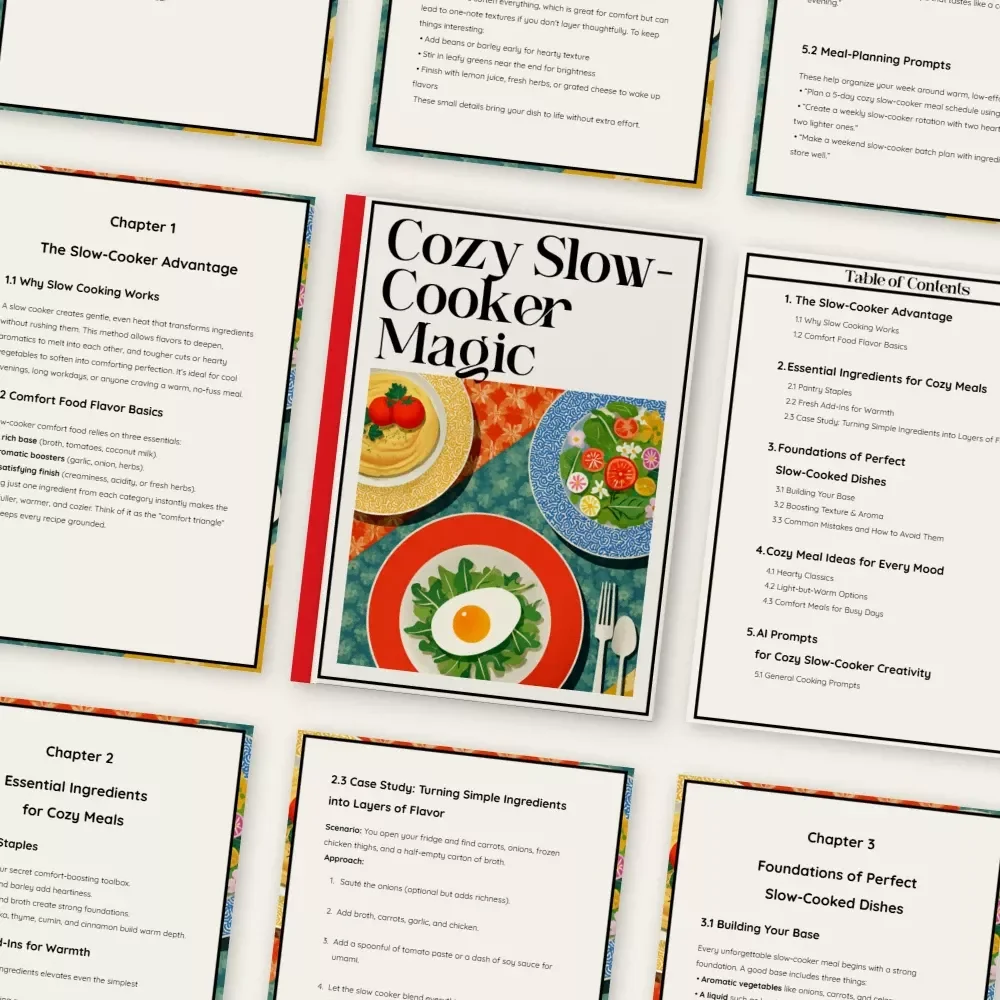 Cozy Slow-Cooker Magic | Slow Cooker eBook | Cozy Meals, Comfort Food Recipes, Easy Meal Prep Guide (Digital Download)