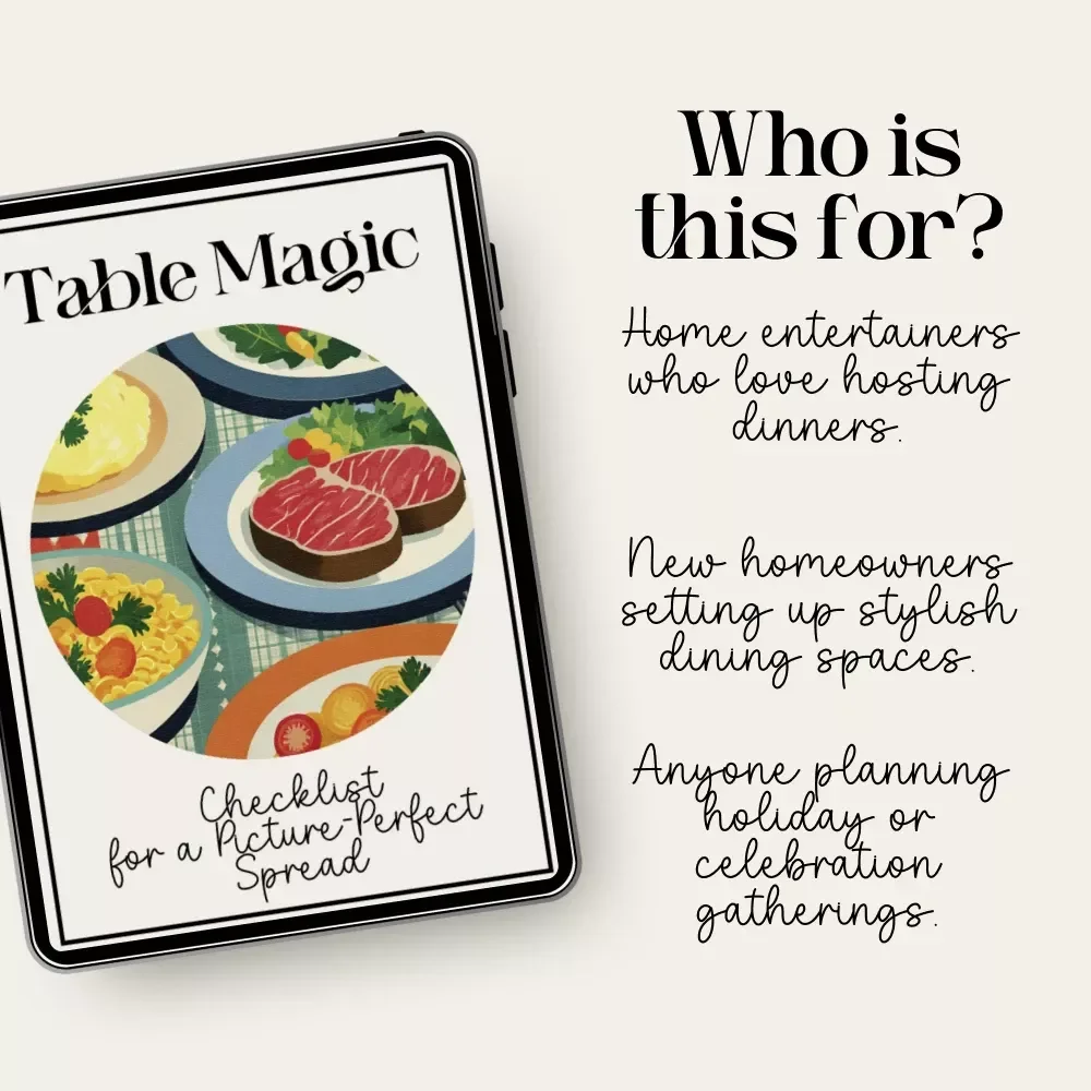 Table Magic: Checklist for a Picture-Perfect Spread | Elegant Entertaining Made Easy | Essential Tips for Setting a Dinner Table | Instant Digital Download