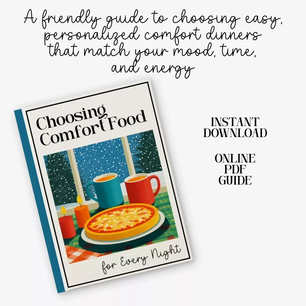 Choosing Comfort Food for Every Night | Ebook Guide for Cozy Dinners, Meal Inspiration, and how to choose comfort food recipes for nightly dinners