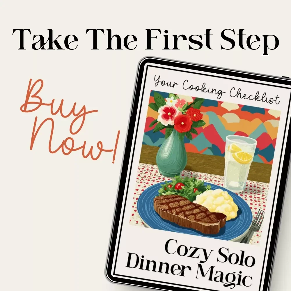 Cozy Solo Dinner Magic: Your Cooking Checklist | Digital Download for Solo Dining, Self-Care Cooking, Cozy Meal Planner, Kitchen Ritual Guide