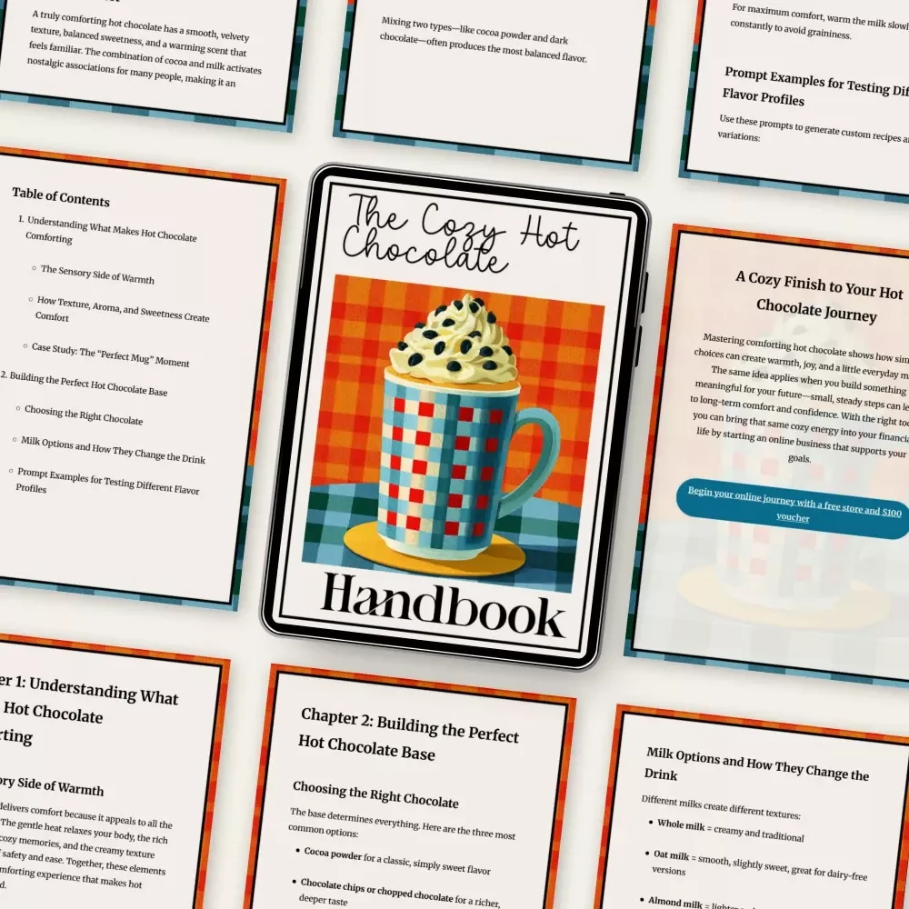 The Cozy Hot Chocolate Handbook | Comforting Hot Chocolate Recipes & Guide | How to Make Comforting Hot Chocolate | Digital Download