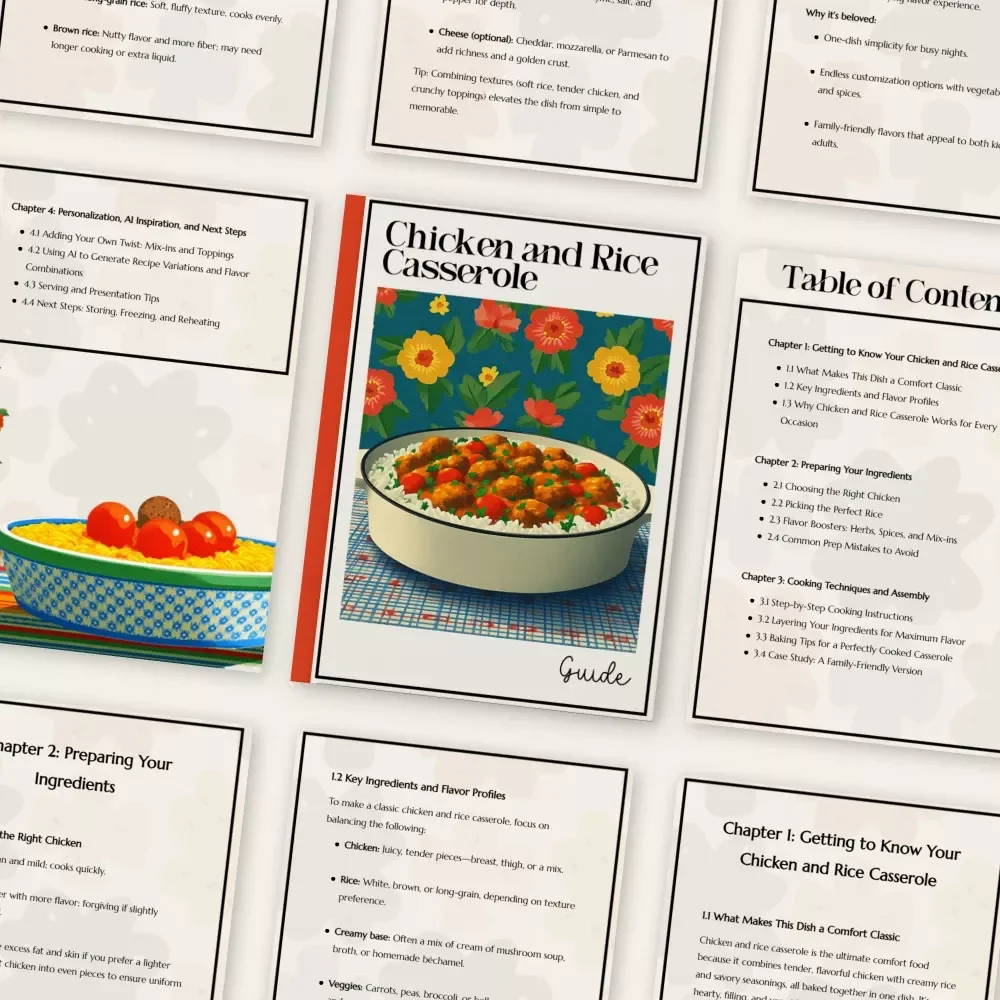 Chicken and Rice Casserole Guide – Comfort Food Recipe eBook, Beginner-Friendly Cooking Guide, Meal Prep Digital Download