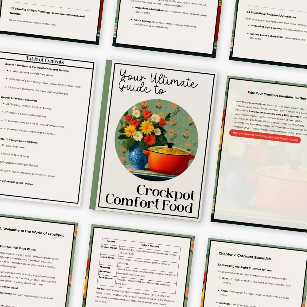 Your Ultimate Guide to Crockpot Comfort Food | Slow Cooker eBook for Beginners & Food Lovers | Cozy crockpot comfort food recipes Digital Download