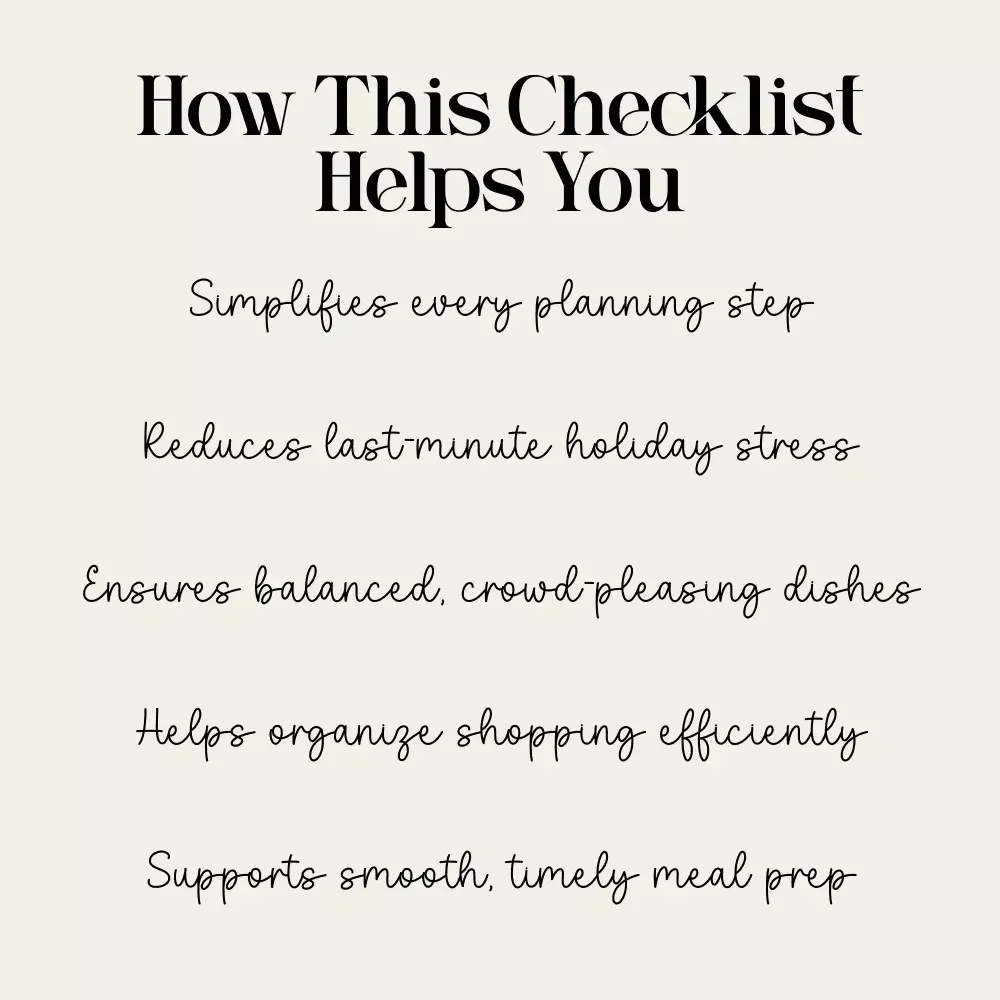 Holiday Menu Masterplan Checklist | Printable Holiday Menu Planner | How to plan a holiday season menu | Festive Meal Prep Guide for Stress-Free Hosting