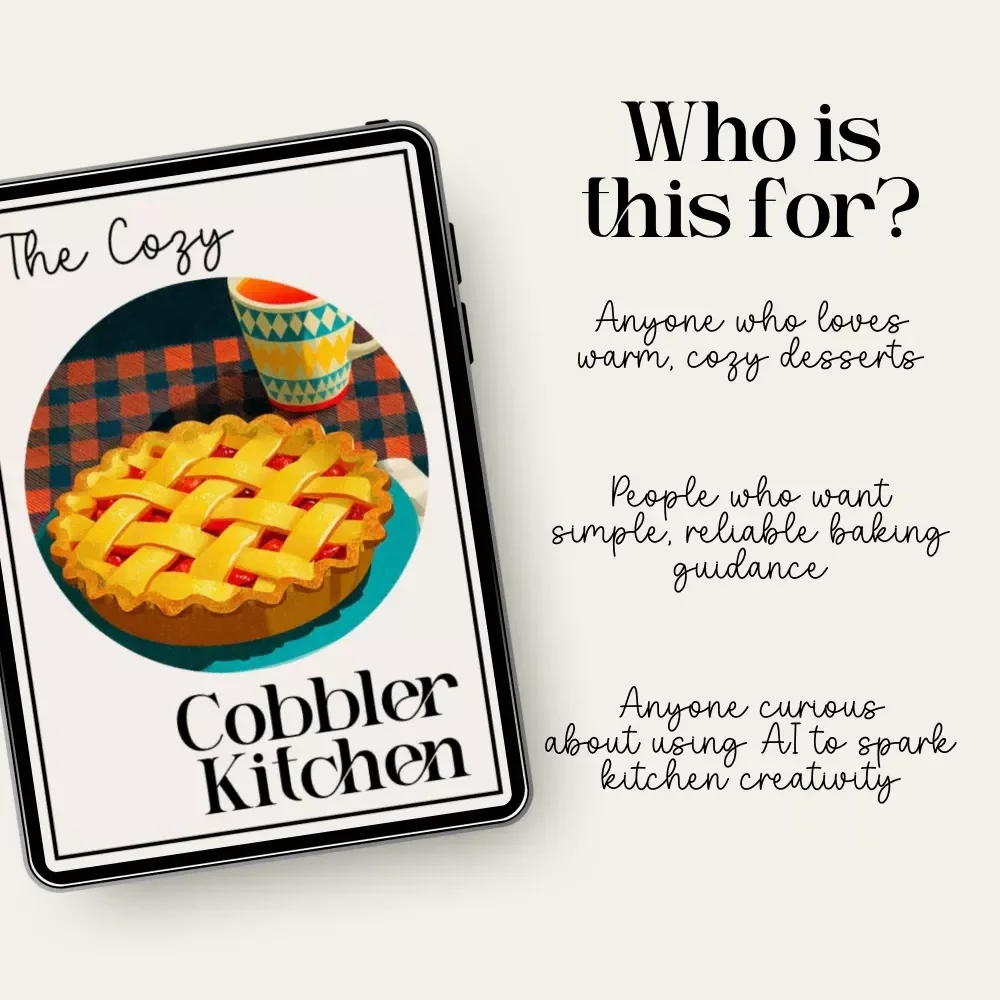 The Cozy Cobbler Kitchen | Ultimate Comfort-Dessert Guide for Beginners & Home Bakers | How to Bake a Cobbler Step-by-Step Digital Download